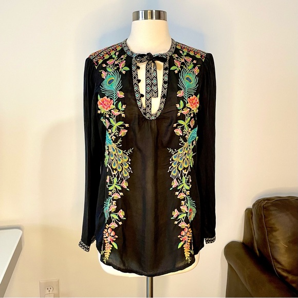Johnny Was Embroidered Bohemian Blouse - Picture 4 of 12